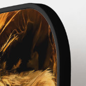 Lion Logo Black Neoprene Cover ピックルボールラケット (左詳細)