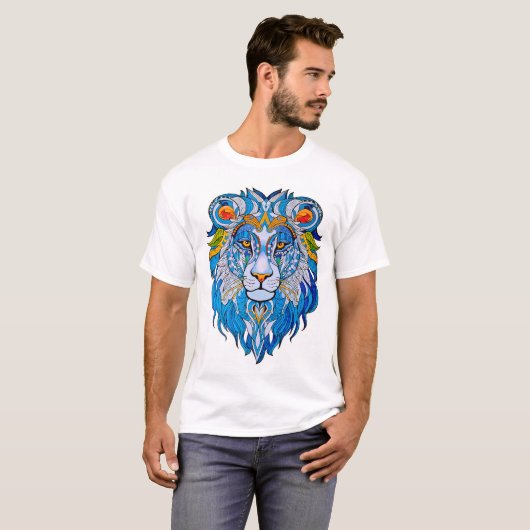 Lion Mandala T Shirt Tシャツ (正面フル)