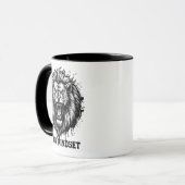Lion Mindset Powerful Lion Graphic Animal マグカップ (正面左)