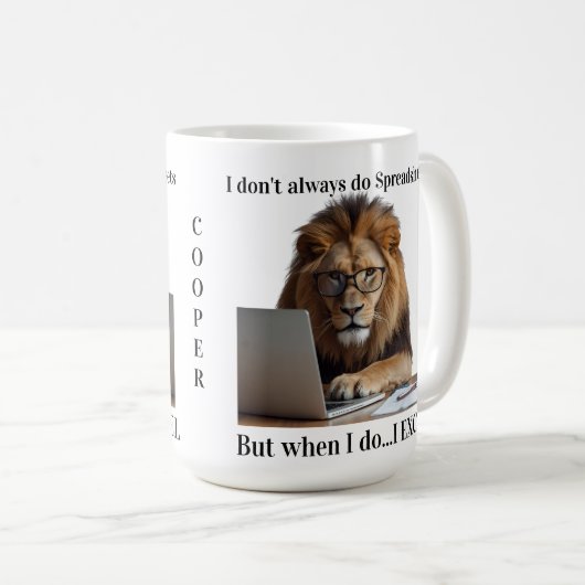Lion Mug コーヒーマグカップ (正面右)