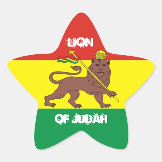 LION OF JUDAH (ステッカー) 星シール (正面)