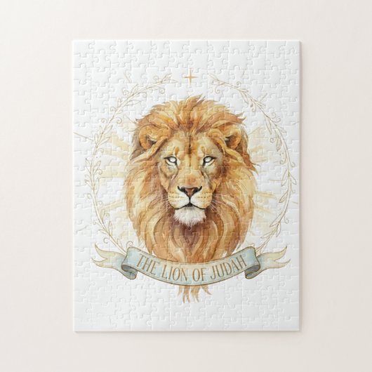 Lion of Judah Biblical Watercolor Jigsaw Puzzle  ジグソーパズル (縦)
