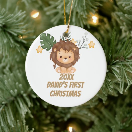 Lion of Judah Ceramic Ornament First Christmas セラミックオーナメント (ツリー)