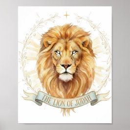Lion of Judah Christian Wall Art - 8x10 Bold Faith ポスター