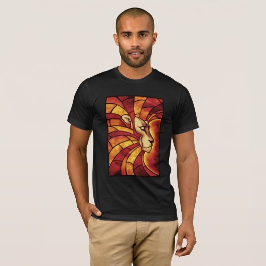 Lion of Judah - Colour Lion Rasta - Reggae Shirt Tシャツ (正面フル)