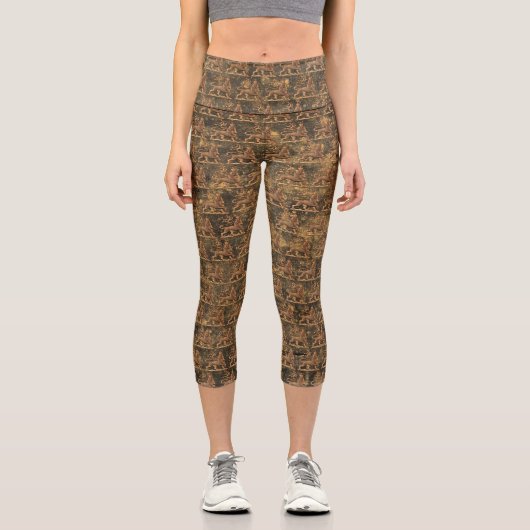 Lion of Judah - Empire of Ethiopia - Africa Power カプリレギンス (正面)