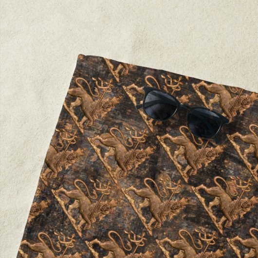 Lion of Judah Empire of Ethiopia Jah Reggae Roots ビーチタオル (インサイチュ)