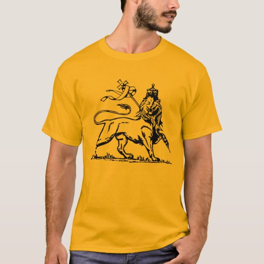 Lion of Judah - Ethiopia - Reggae - Rasta Shirt Tシャツ (正面)