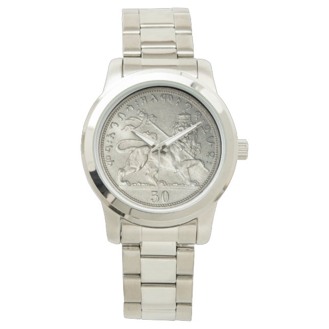 Lion of Judah Haile Selassie Jah Rastafari Rasta 腕時計 (正面)