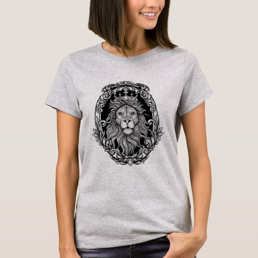 Lion of Judah - Haile Selassie - Lion Girls Shirt Tシャツ (正面)