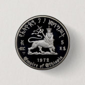 Lion of Judah - Haile Selassie - Rastafari Button 缶バッジ (正面)