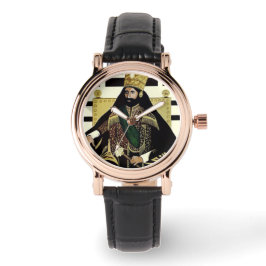 Lion of Judah Haile Selassie Rastafari Gold Watch  腕時計