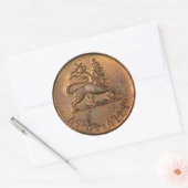 Lion of Judah - Haile Selassie - Rastafari Sticker ラウンドシール (封筒)
