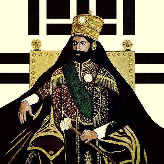 Lion of Judah - Haile Selassie - Rastafari Watch 腕時計 (Jah Rastafari - Haile Selassie - King of the Kings - Modern Art)