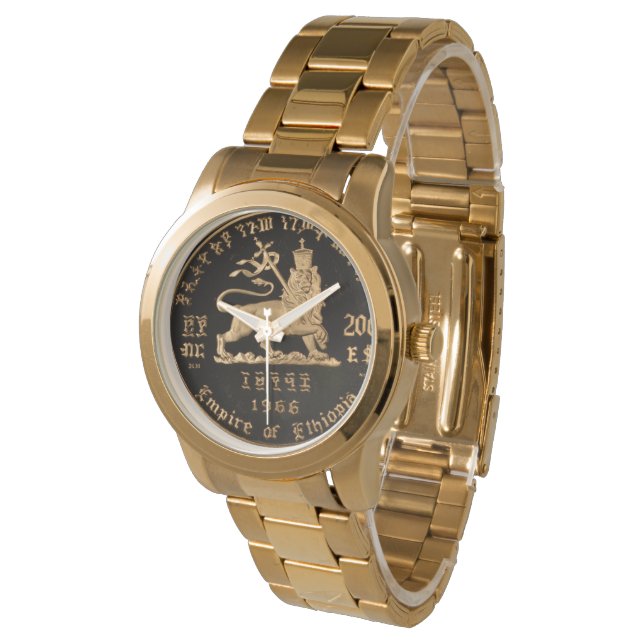 Lion of Judah - Haile Selassie - Rastafari Watch A 腕時計 (アングル)