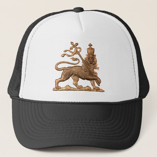 Lion of Judah - Haile Selassie - Trucker Cap キャップ (正面)