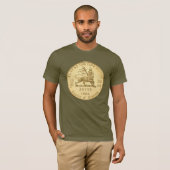 Lion of Judah - Jah Army Gold - Rasta Reggae Shirt Tシャツ (正面フル)