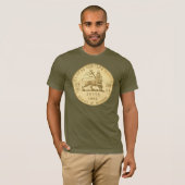 Lion of Judah - Jah Army Gold - Rasta Reggae Shirt Tシャツ (正面フル)
