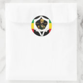 Lion of Judah Jah Army Haile Selassie Rasta Patch ラウンドシール (バッグ)