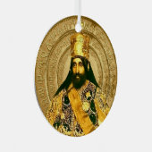 Lion of Judah Jah Army Haile Selassie Rasta Roots メタルオーナメント (正面右)