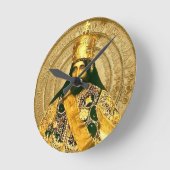 Lion of Judah Jah Army Haile Selassie Rasta Roots ラウンド壁時計 (傾斜)
