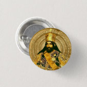 Lion of Judah Jah Army Haile Selassie Rasta Roots 缶バッジ (正面&裏面)