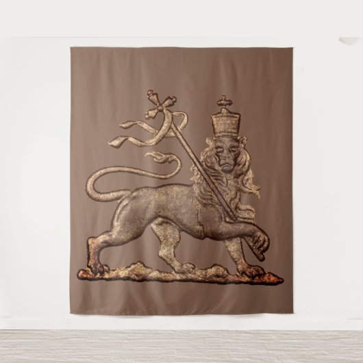 Lion of Judah Jah Army INI Haile Selassie Rasta タペストリー (正面)