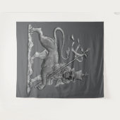 Lion of Judah Jah Army INI Haile Selassie Rasta タペストリー (正面(横))