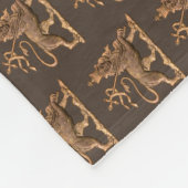 Lion of Judah Jah Army INI Haile Selassie Rasta フリースブランケット (角)