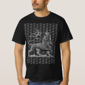 Lion of Judah Jah Army INI Haile Selassie Rasta Tシャツ (正面)