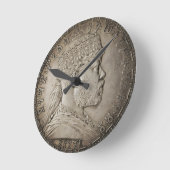 Lion of Judah Jah Army Menelik II Rasta Roots ラウンド壁時計 (傾斜)