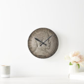 Lion of Judah Jah Army Menelik II Rasta Roots ラウンド壁時計 (ホーム)