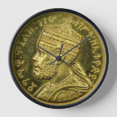 Lion of Judah Jah Army Menelik II Rasta Roots 壁時計 (正面)