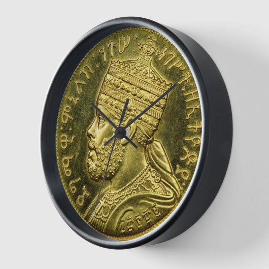 Lion of Judah Jah Army Menelik II Rasta Roots 壁時計 (傾斜)