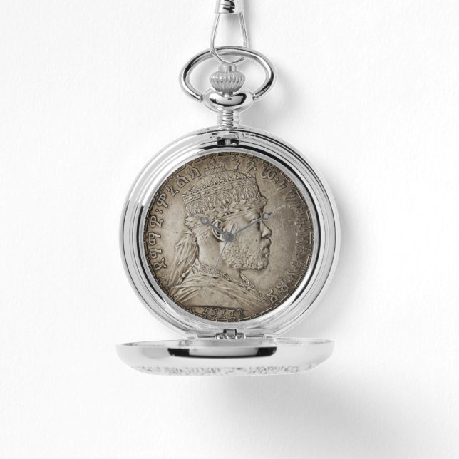 Lion of Judah Jah Army Menelik II Rasta Roots 腕時計 (正面)