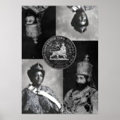 Lion of Judah Jah Rastafari Haile Selassie I King ポスター (正面)