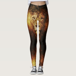 Lion of Judah - Jah Rastafari Power Yoga Leggings レギンス
