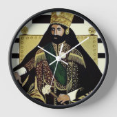 Lion of Judah Jah Rastafari Rasta Reggae Roots 壁時計 (正面)