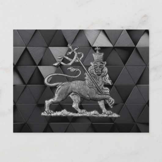 Lion of Judah Jah Rastafari Rasta Reggae Roots INI ポストカード (正面)