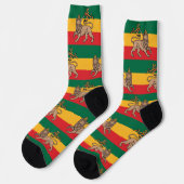 Lion of Judah Jah Rastafari Rasta Reggae Socks ソックス (左)