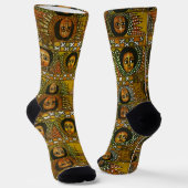 Lion of Judah Jah Rastafari Rasta Reggae Socks ソックス (傾斜あり)