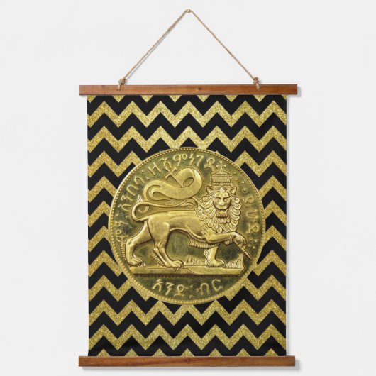 Lion of Judah Jah Rastafari Rasta Roots 吊り下げ型タペストリー (正面)