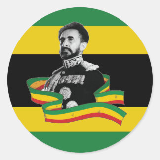 Lion of Judah Jah Rastafari Rasta Roots Sticker ラウンドシール
