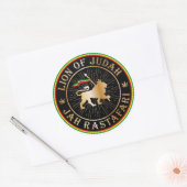 Lion of Judah - Jah Rastafari - Sticker Aufkleber ラウンドシール (封筒)