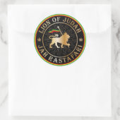 Lion of Judah - Jah Rastafari - Sticker Aufkleber ラウンドシール (バッグ)