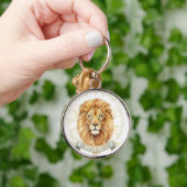 Lion of Judah Keychain - Bold Christian Strength  キーホルダー (手)
