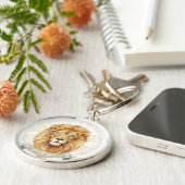 Lion of Judah Keychain - Bold Christian Strength  キーホルダー (側面)