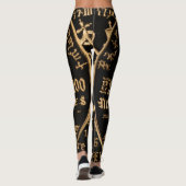 Lion of Judah - Rasta Gold - Power Yoga Leggings レギンス (裏面)