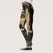 Lion of Judah - Rasta Gold - Power Yoga Leggings レギンス (左)