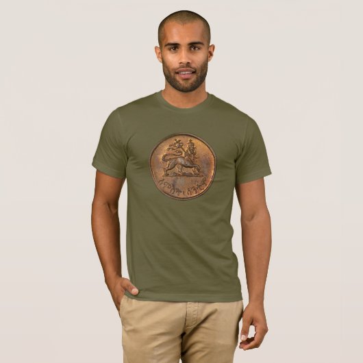 Lion of Judah -  Rasta Jah Army - Reggae Shirt Tシャツ (正面フル)